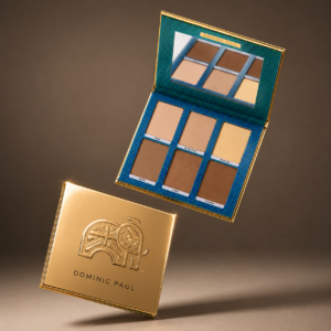 Dominic Paul Cosmetics Contour Palette cruelty free vegan friendly can be used for setting powder eyeshadow bronzer contour highlight pro mua professional makeup artist glam quick travel size easy to apply multipurpose