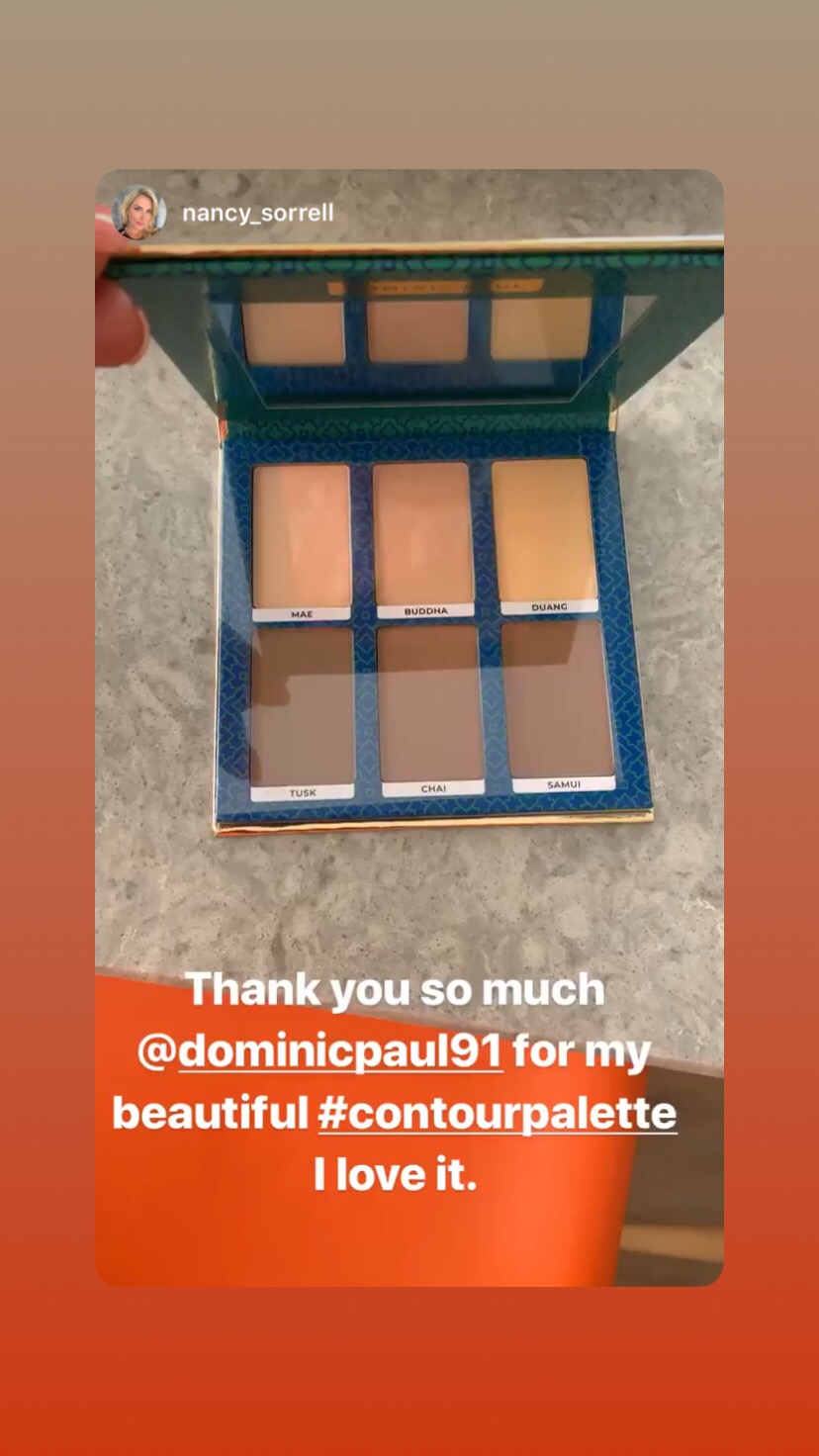 Model & Presenter Nancy Sorrell loves her Dominic Paul cosmetics contour palette