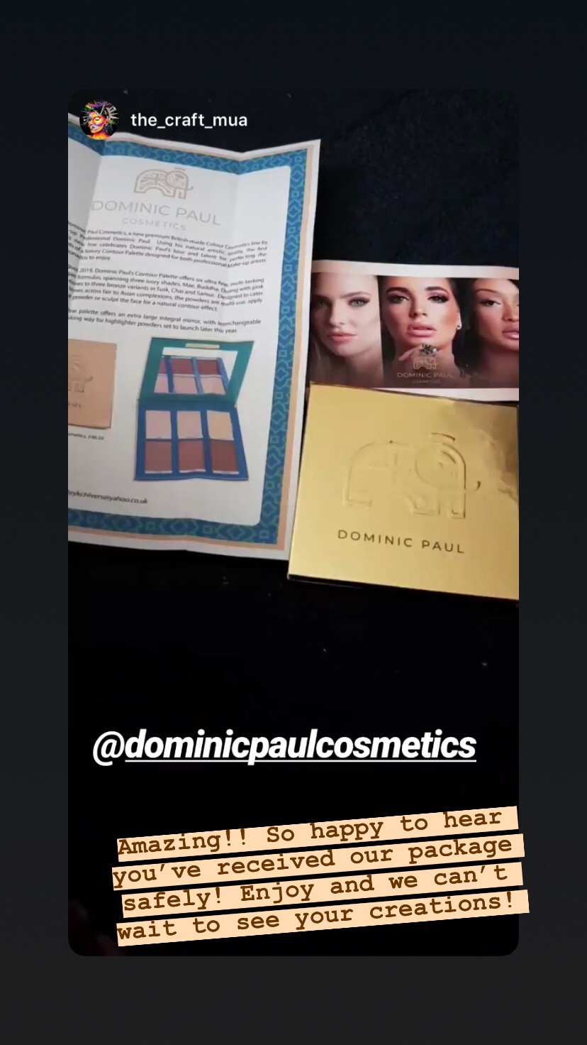 BBC Glow Up star Stephanie loves her Dominic Paul cosmetics contour palette