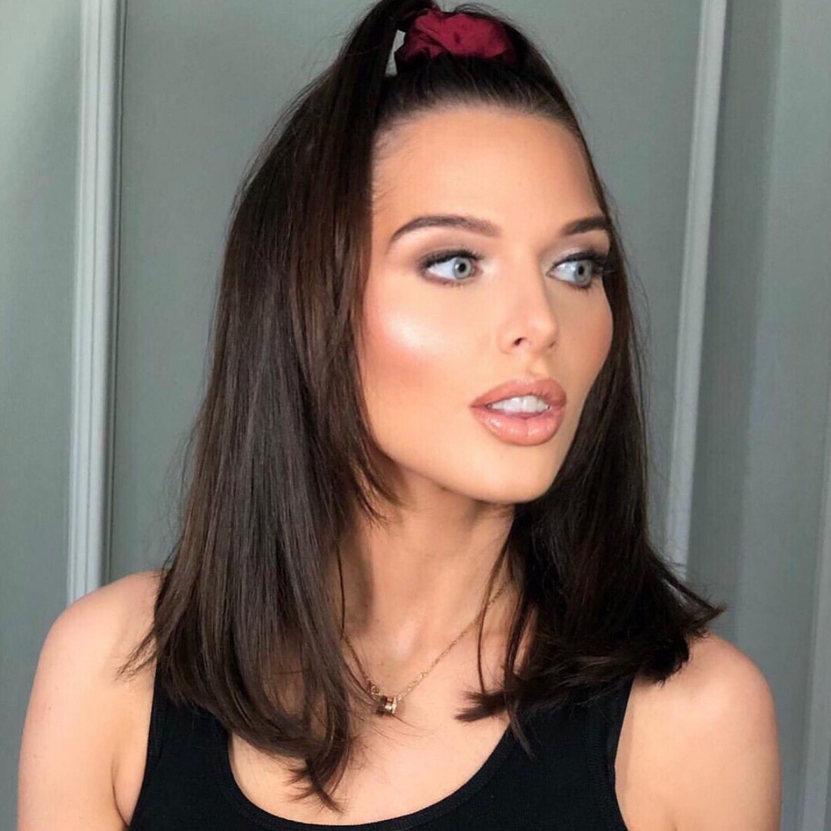 Helen Flanagan wearing our Dominic Paul cosmetics palette for her birthday