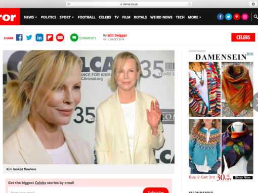 Super star Hollywood actress and original Bond girl – Kim Basinger wearing my contour palette at last nights charity gala.