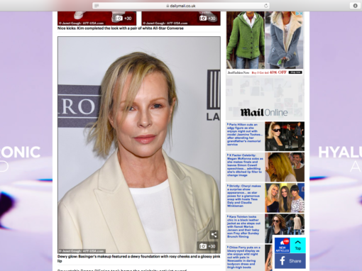 Super star Hollywood actress and original Bond girl – Kim Basinger wearing my contour palette at last nights charity gala.