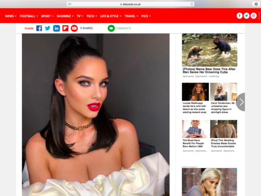 Helen Flanagan rocking our Dominic Paul Cosmetics contour palette at last nights launch!