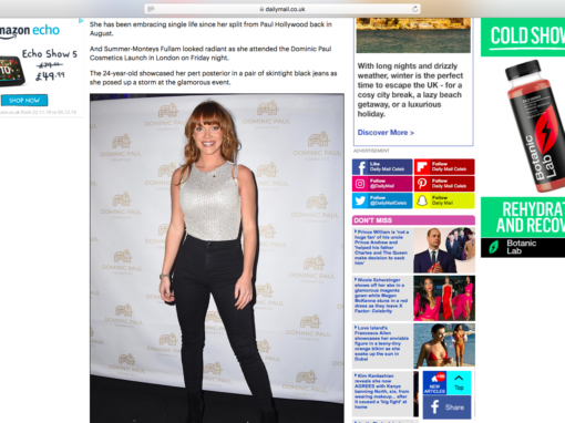 Summer Monteys Fullam at our Dominic Paul Cosmetics Launch Party | Daily Mail