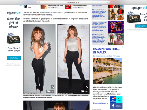 Summer Monteys Fullam at our Dominic Paul Cosmetics Launch Party | Daily Mail