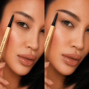 DOMINIC PAUL COSMETICS EYEBROW PENCIL NATURAL LONG LASTING VEGAN FRIENDLY AND CRUELTY FREE EASY TO YOU AND BRUSH HAIR STROKES