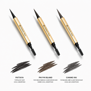 DOMINIC PAUL COSMETICS EYEBROW PENCIL NATURAL LONG LASTING VEGAN FRIENDLY AND CRUELTY FREE EASY TO YOU AND BRUSH HAIR STROKES