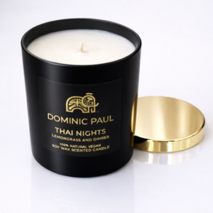 Dominic Paul Cosmetics Thai nights candle soy and ginger soy candle vegan and cruelty free long lasting
