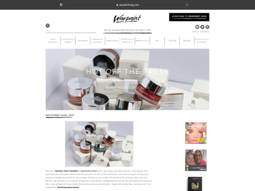 Eyeshadow Paint | Warpaint Magazine 2023
