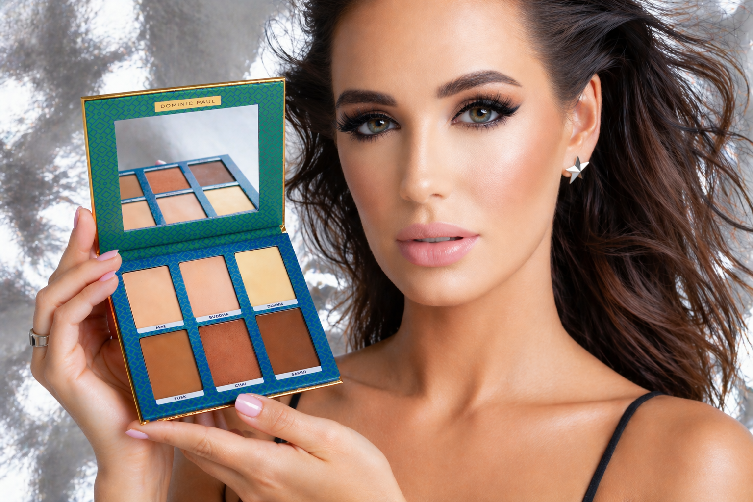 Dominic Paul cosmetics contour palette perfect to bronze sculpt set makeup shimmer eyeshadow face palette Cruelty free and vegan friendly