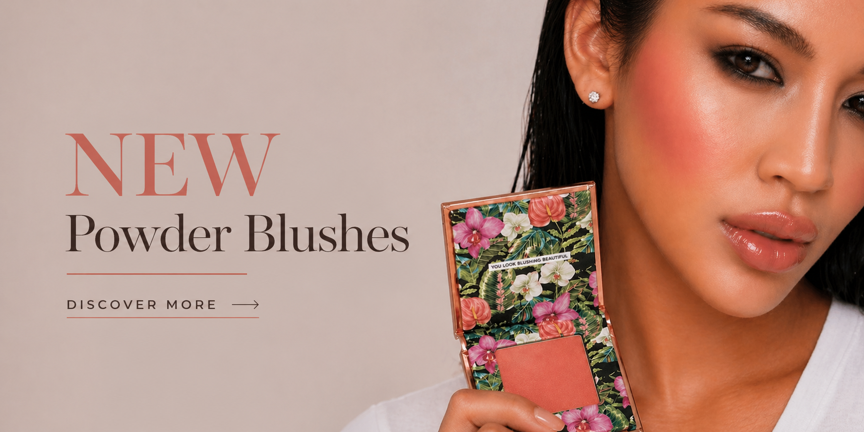 Dominic Paul Cosmetics Powder blush cruelty free and vegan friendly easy to apply long lasting and highly pigmented